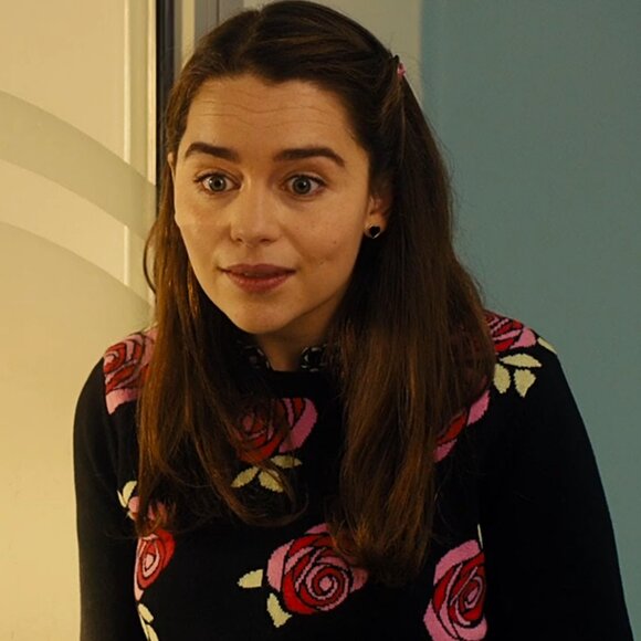 H&M Black Rose Sweater ASO Louisa Clark in Me Before You - Picture 8 of 9